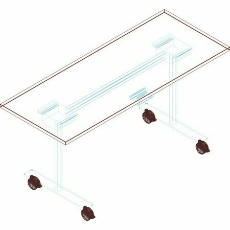 GROUPE LACASSE Table, Rectangular, Mobile, 60inWx24inDx29inH, Tuscany LAST1SMRCF246TW